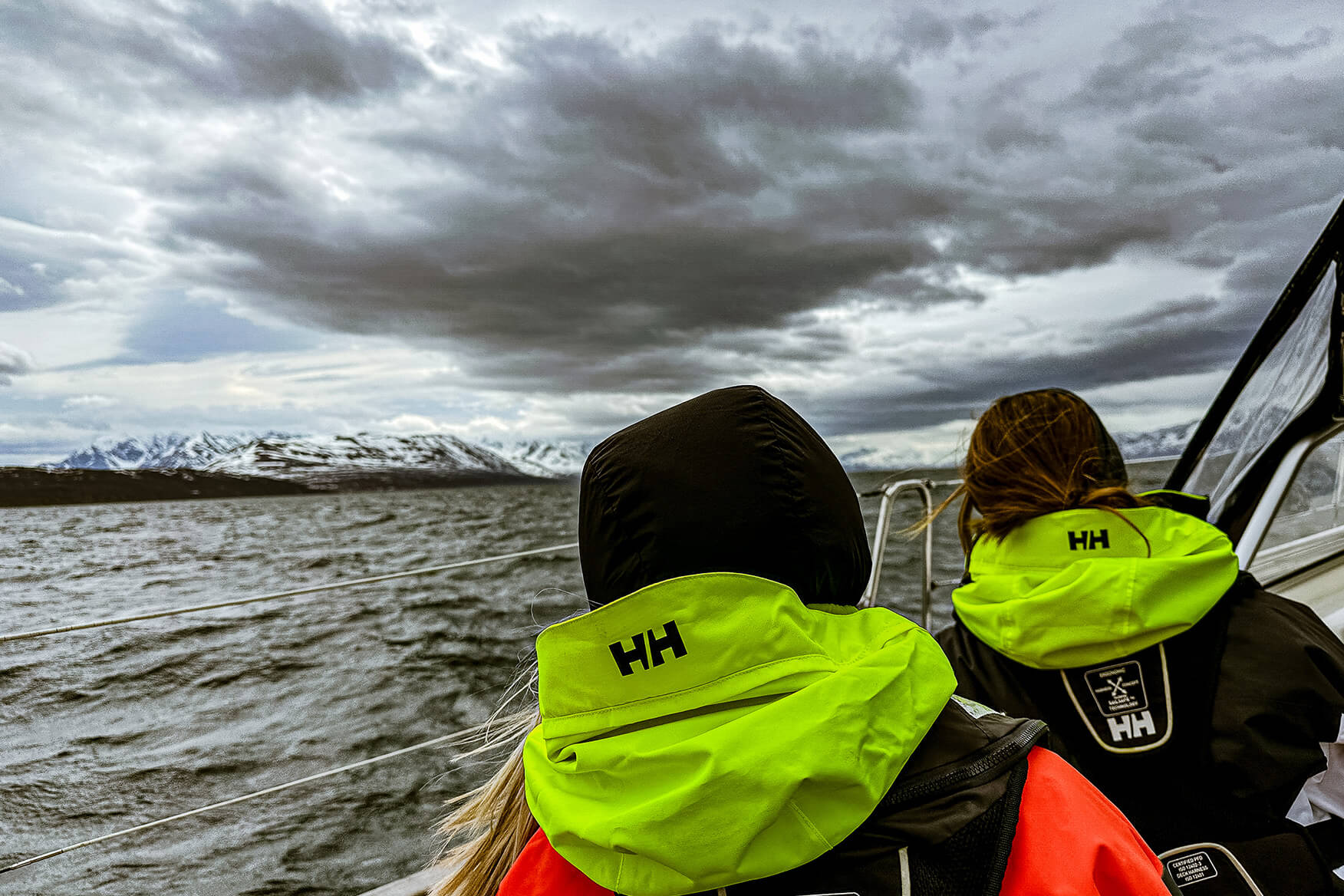 two sailors looking at the horison in Finnmark