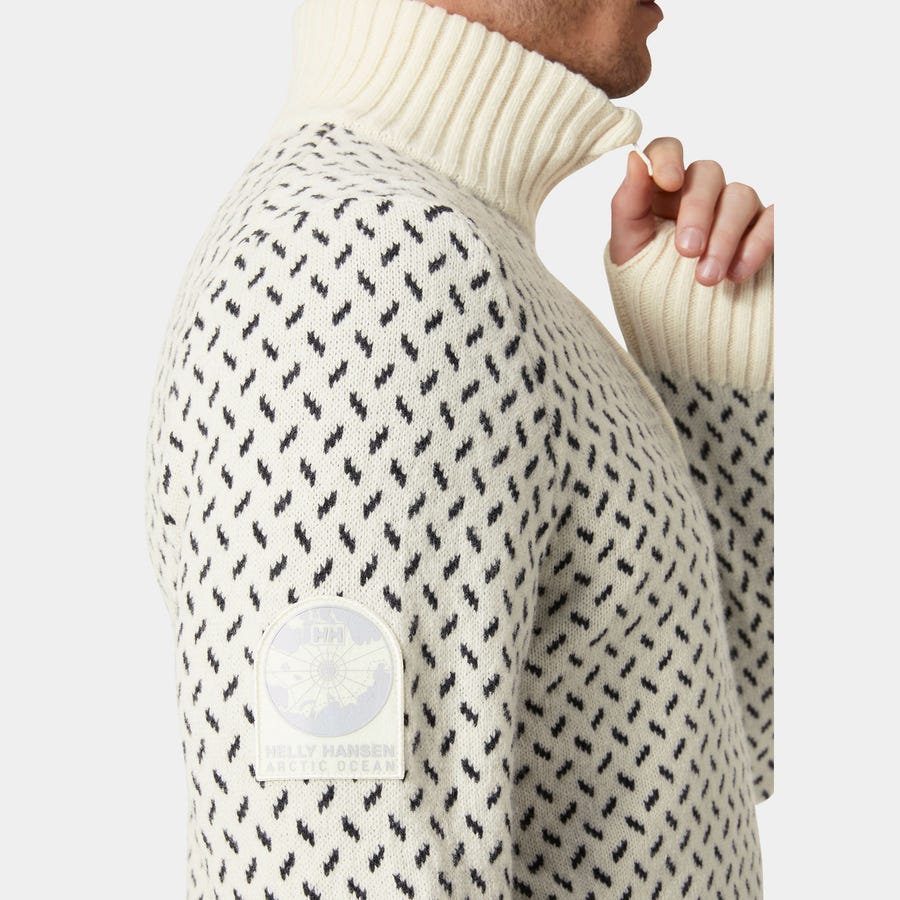 Men's Arctic Ocean Icelander Wool Knit ½ Zip Sweater